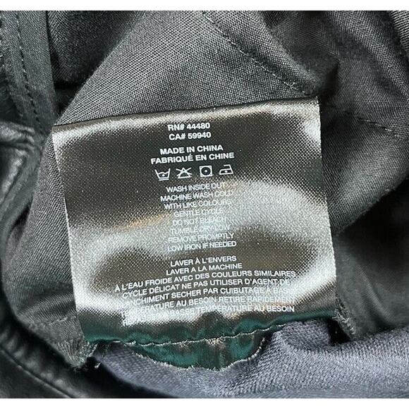 AFRM Tyler High Rise Fold Over Waistband Trousers Black Pants Wide Legs Size 31 - Picture 12 of 12